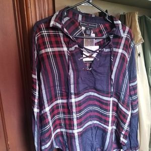Flannel long sleeved shirt